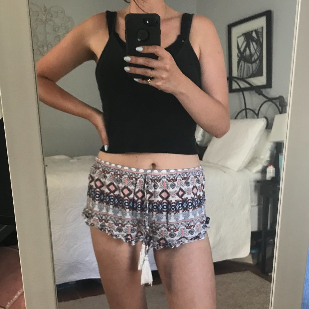 Cotton Candy Soft Printed Shorts with Frills